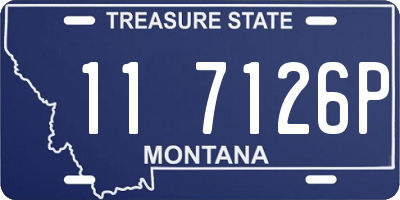 MT license plate 117126P