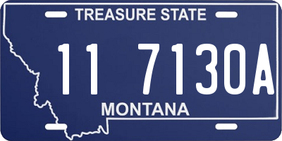 MT license plate 117130A