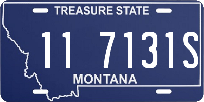 MT license plate 117131S