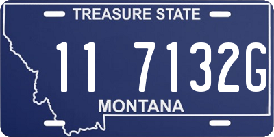 MT license plate 117132G