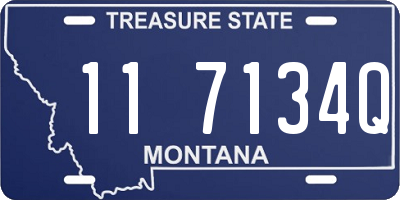 MT license plate 117134Q