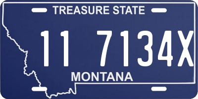 MT license plate 117134X