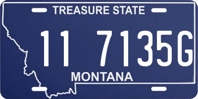 MT license plate 117135G