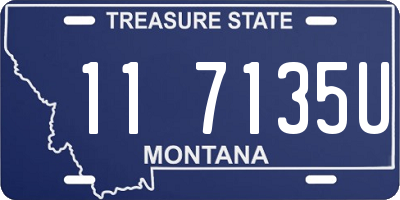MT license plate 117135U
