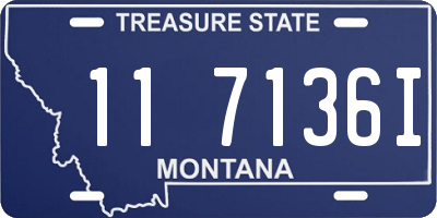 MT license plate 117136I