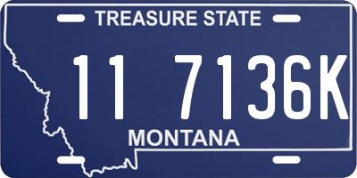 MT license plate 117136K