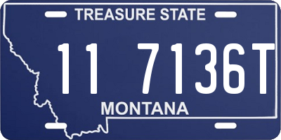 MT license plate 117136T