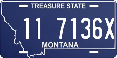 MT license plate 117136X