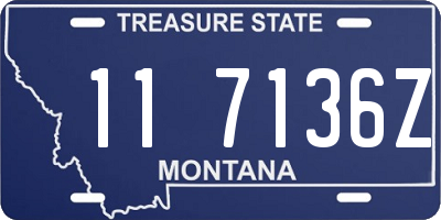 MT license plate 117136Z