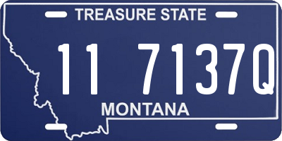 MT license plate 117137Q