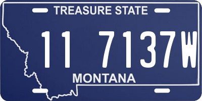 MT license plate 117137W