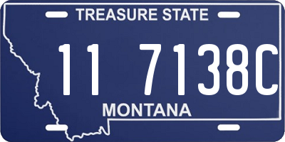 MT license plate 117138C