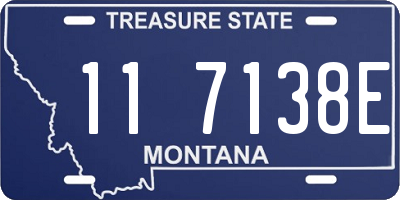 MT license plate 117138E