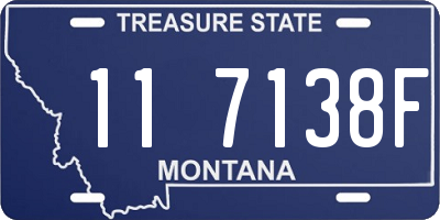 MT license plate 117138F