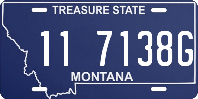MT license plate 117138G