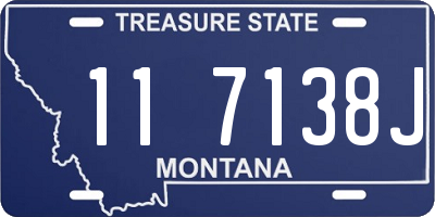 MT license plate 117138J