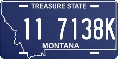 MT license plate 117138K