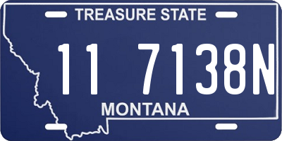 MT license plate 117138N