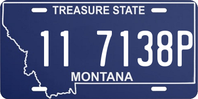 MT license plate 117138P