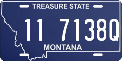 MT license plate 117138Q