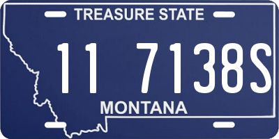 MT license plate 117138S