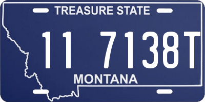 MT license plate 117138T