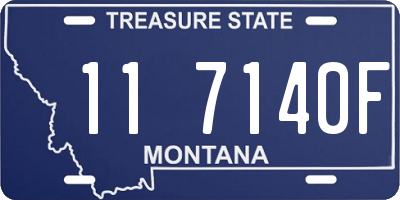 MT license plate 117140F