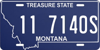 MT license plate 117140S