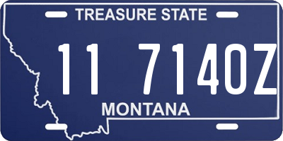 MT license plate 117140Z