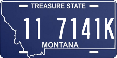 MT license plate 117141K