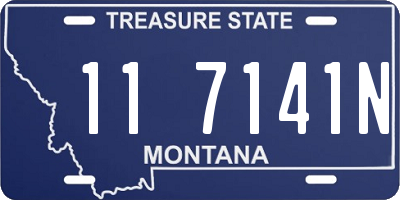 MT license plate 117141N