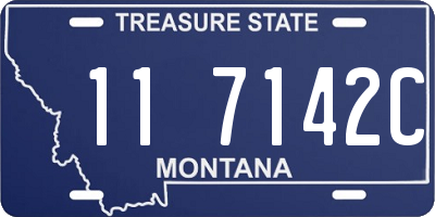 MT license plate 117142C