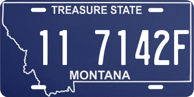 MT license plate 117142F