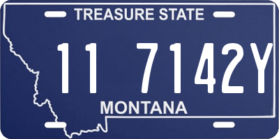 MT license plate 117142Y