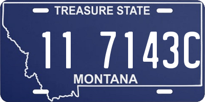 MT license plate 117143C