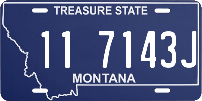 MT license plate 117143J
