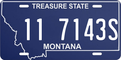MT license plate 117143S