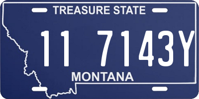 MT license plate 117143Y