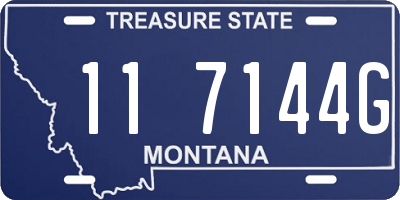 MT license plate 117144G