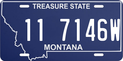 MT license plate 117146W