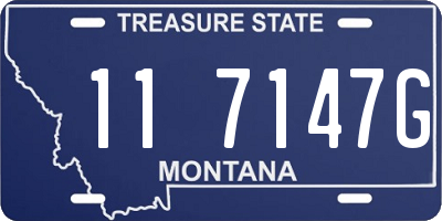 MT license plate 117147G