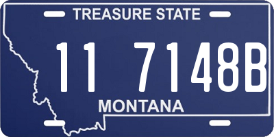 MT license plate 117148B