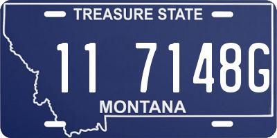 MT license plate 117148G