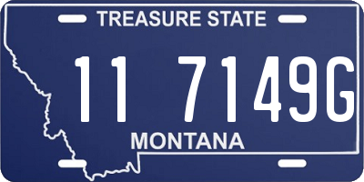 MT license plate 117149G