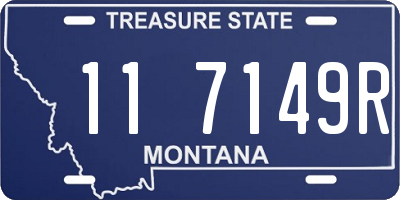 MT license plate 117149R