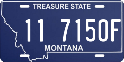 MT license plate 117150F