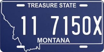 MT license plate 117150X