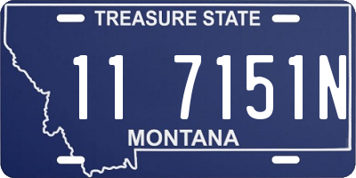 MT license plate 117151N