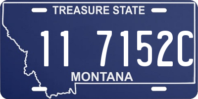 MT license plate 117152C