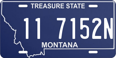 MT license plate 117152N